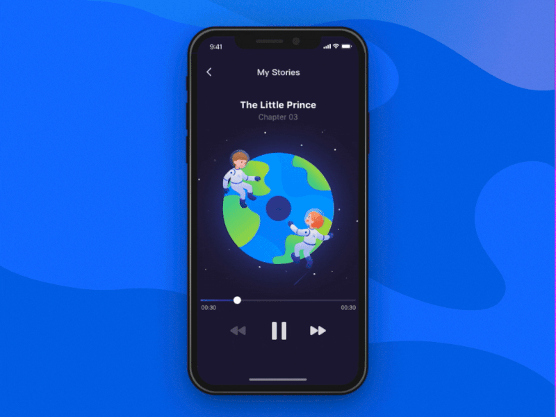 Music Player for Kids music player space ui