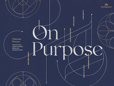 On Purpose Key Art brand branding coach life coach lifeplan lineart paterson type type art