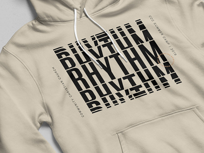 Rhythm Rhythm Rhythm cycle design hoodie mockup hoodies loop pattern rhythm tan type typography