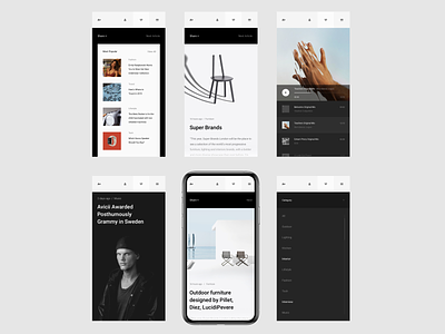 A+ eCommerce Platform adaptive clean concept creative design efir minimal mobile ui ux web website