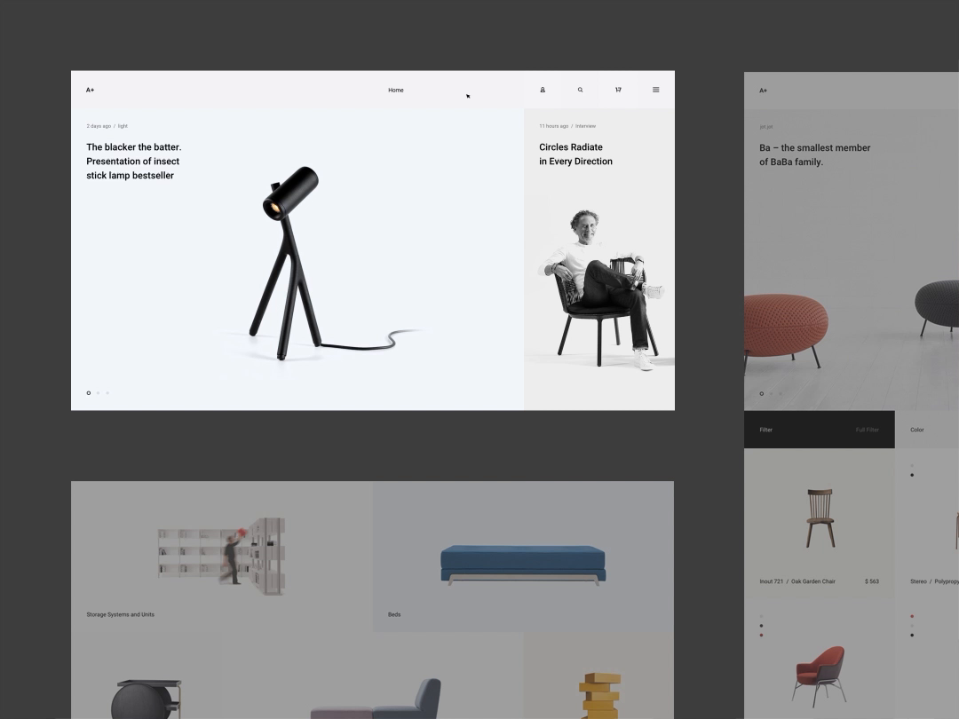 site for interior design and home decor online store by Darren Maen