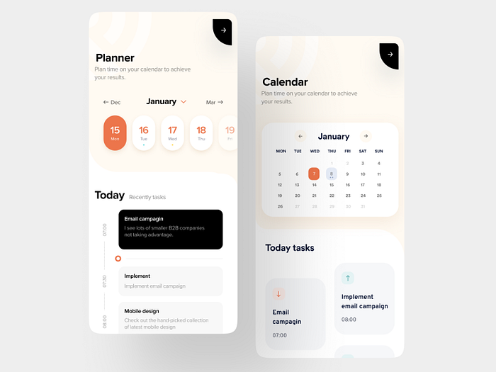 Planner App: UX/UI mobile design for time management by Darren Maen for ...