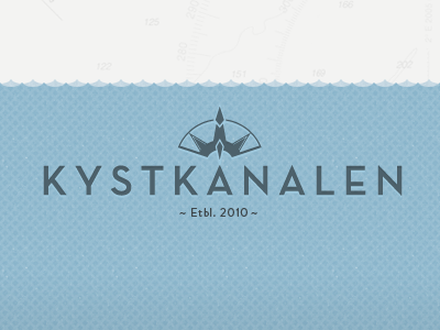 Kystkanalen (Coast channel) blue compass sea texture