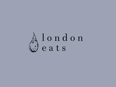 Foodie Logo blog blogger branding eat food foodie illustrated illustration logo pear