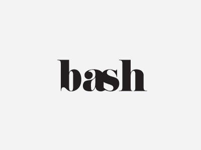 Bash Logo bash bold boutique bozeman dress fashion fat logotype montana typeface wedding
