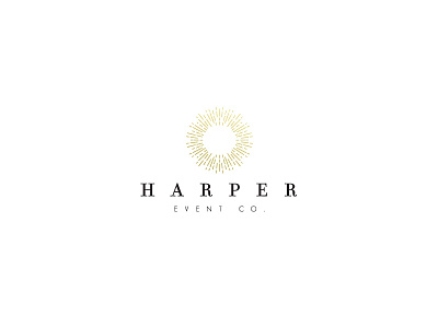 Harper Events Logo classic company event events gold harper star starburst style wedding