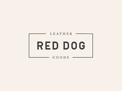 Red Dog Leather Goods Logo Variation