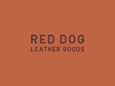 Red Dog Leather Goods Logo Variation bison branding calf dog goods illustration leather logo maker montana red spokane