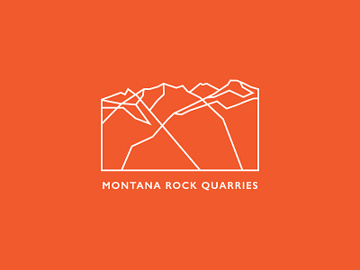 Montana Rock Quarries brand crazy design geometric logo modern montana mountains quarries rock stone