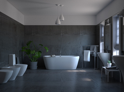 3D Interior Visualization | Bathroom Interior Render 3d artist 3d designer 3d rendering 3ds max archviz archviz interior bathroom bathroom render behance branding clean corona renderer identity interior interior rendering vray