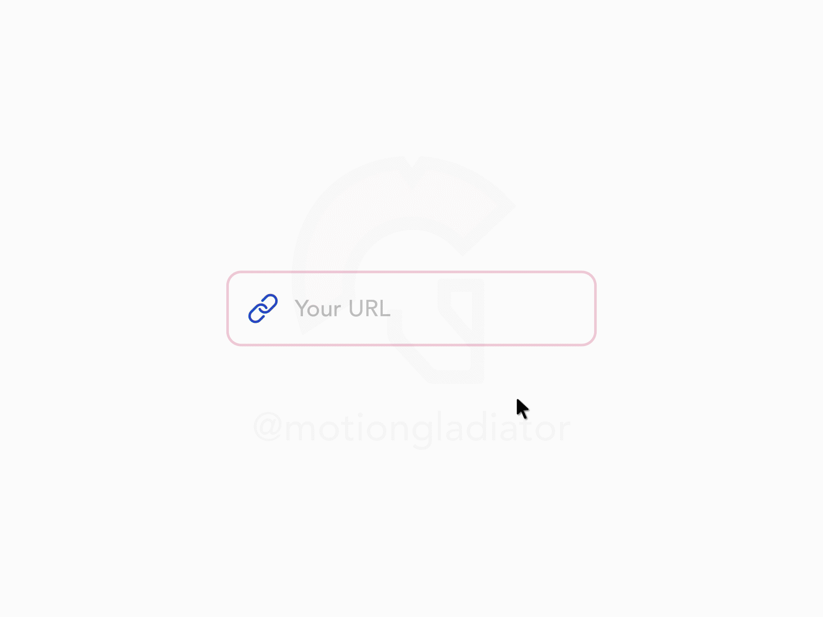 URL Input field - Micro Interaction Animation 2d animation after effects after effects animation animation creative interactive animation interface loading micro interaction minimal mograph motion graphics ui ux