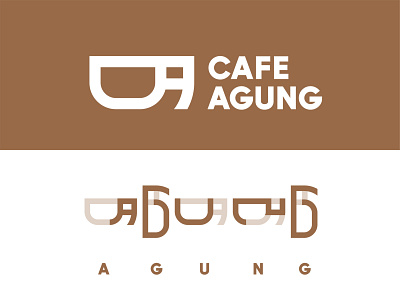 Cafe Agung Logo brand design brand identity branding coffee coffee cup coffeeshop cup design for sale icon logo logo design vector