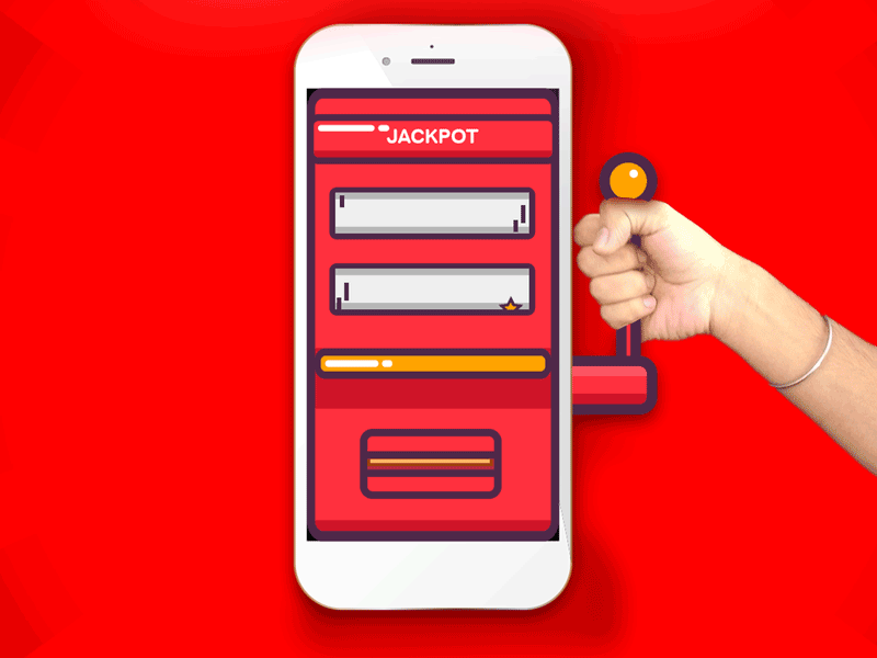 Jackpot app illustration landing page concept