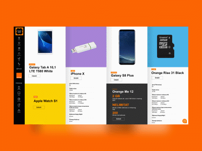 Multitouch UI Concept for Orange shops animation multitouch ui