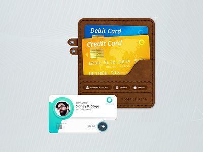 SmartBank Wallet Detail multitouch ui