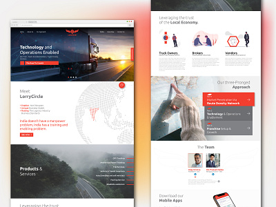LorryCircle Web UI web design website