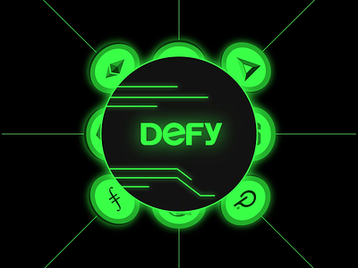 Defy Splash Screen | SVG Animation 2d animation asim coin converssions crypto das defy design glow green illustration light logo motion graphics reveal screen splash