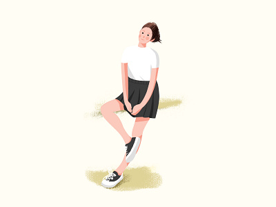 Simple girl illustration