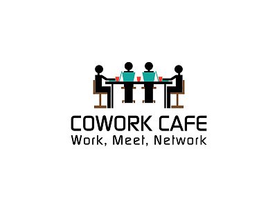 Cowork Cafe Logo identity simple