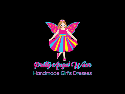 Pretty Angel Wear Logo identity illustrator