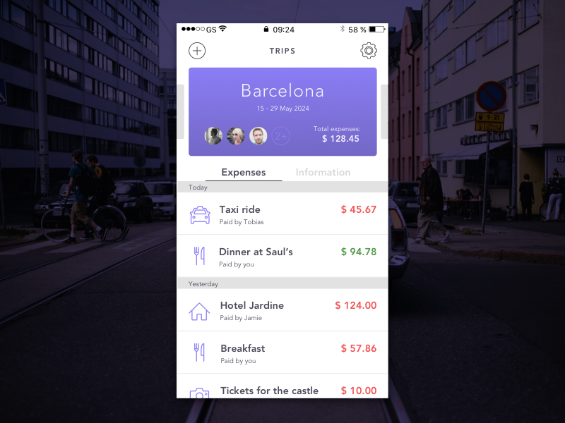 Travel Expense App by Mirka Voláková on Dribbble