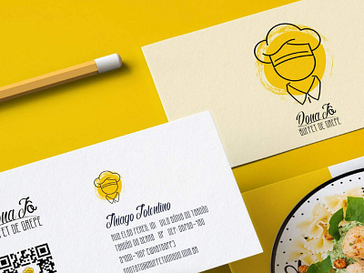 Buffet de Crepe and Pasta Rebrand brand business card logo rebrand