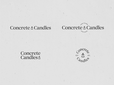 Concrete Candles - Logo lockups branding branding design cendle concrete design elegant icon lockups logo logo design logodesign logotype minimal