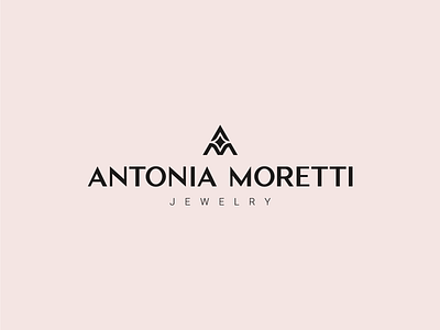 Antonia Moretti - Logo design am elegant jewellery jewelry logo logodesign logotype luxury logo minimal monogram shine