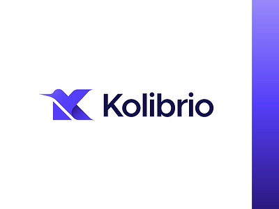 Kolibrio - Logo design ai design hummingbird icon letter k logo logodesign logotype mark minimal monogram