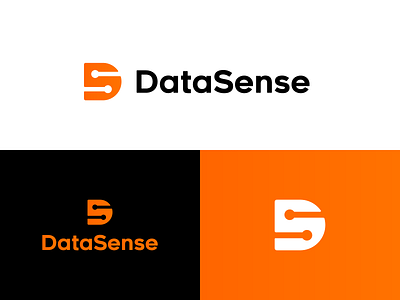 DataSense data design ds it logo mark monogram software