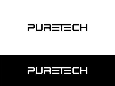 Puretech customtype design logo logodesign logotype mark minimal tech tech logo technology technology logo vector wordmark