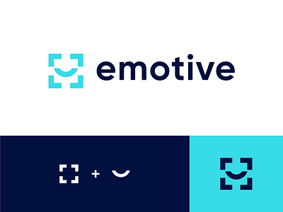 Emotive Logo ai branding design emotion face icon logo logodesign logodesinger logotype mark minimal recognition smile vector