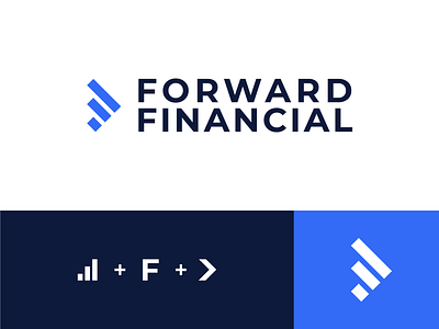 Forward Financial logo arrow branding chart design f finance finance logo financial icon letter logo logo design logodesign logotype mark minimal typography vector