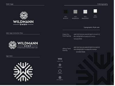 Wildmann GMBH | Concept abstract brand identity branding design freebie freelance graphic design identity design identity designer illustration logo logo design logoinspiration logotype logotype design logotype designer logotypedesign mark monogram monogram logo