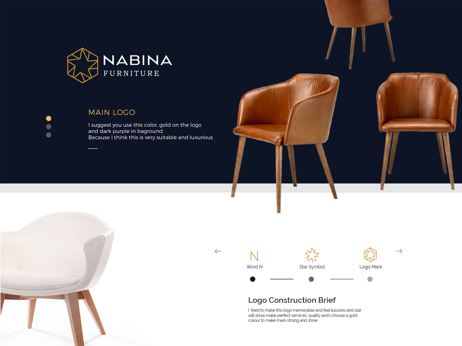 Logo Concept NABINA Furniture by Wajahat Sheikh on Dribbble