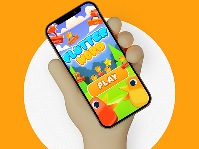 Flutter word game | Title Screen app design artist daily challange design game illustration logo mobile mobile game ui app ui designer uidesign unity userinterface