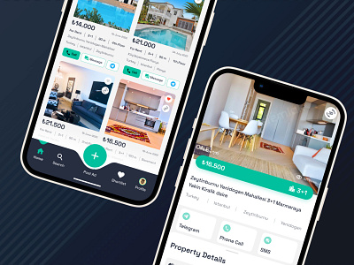 Real Estate App app design case study daily challange iosapp mockup real estate ui designer uidesign