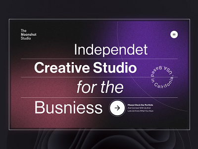 Creative Studio- Landing page landing page uiux user interface web web design website design