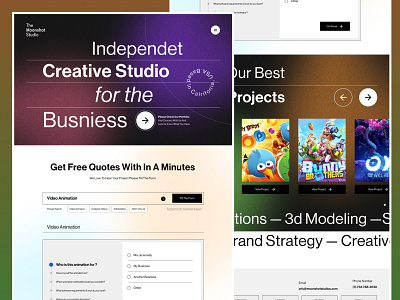 Landing page- Creative Studio digital agency ui web web design website