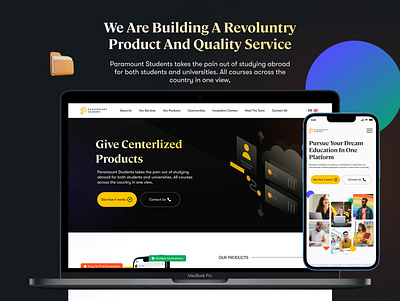 Website Design | Paramount Students app design daily challange design ui designer uidesign userinterface