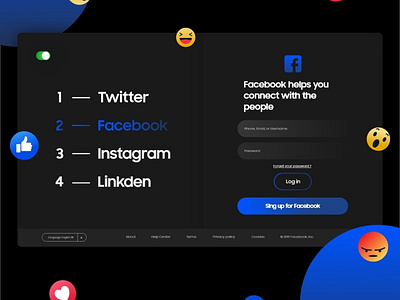 Web app Facebook app design daily challange facebook landing page ui ui ux ui app uidesign userinterface web app design web design webdesign website