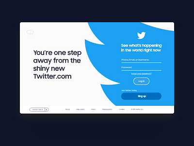 Twitter Web Page Concept app app design daily challange design landing page ui app ui dashboard ui designer uidesign website