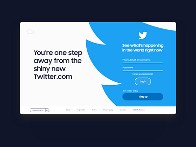 Twitter Web Page Concept