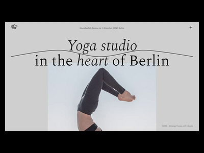 Yoga Berlin Homepage animation animation animation design design flat minimal photography typography ui web website yoga