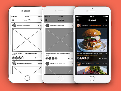 Foodie Social Network app concept enthusiasts food network social