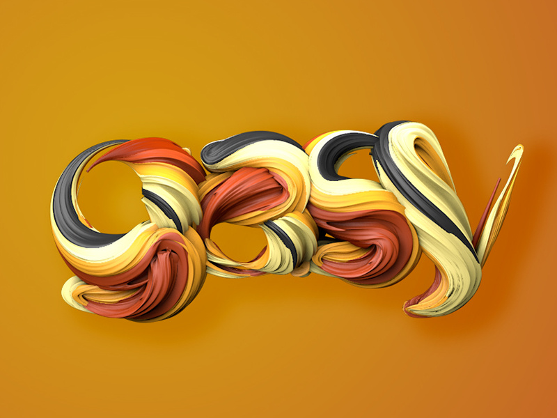 Gasy letters brush 3d lettering paint
