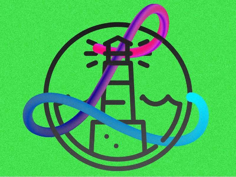 L like Lighthouse madagascar ainadedem graphiclogia design light green blend typography lighthouse l