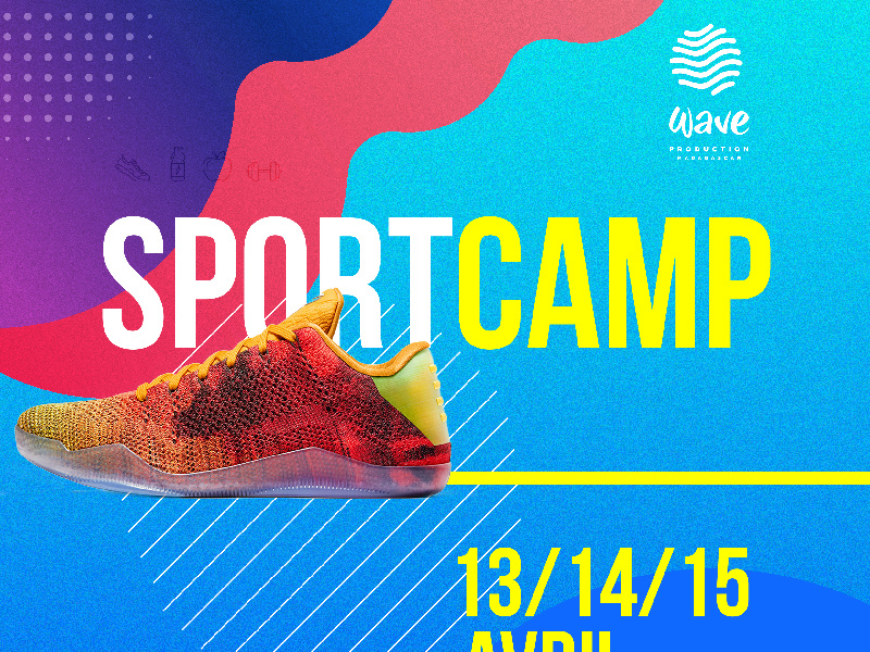 Sports Camp contrast noise grain texture stipes gradient shoe coloured madagascar