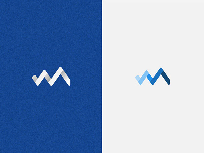m'mountains / logo design blue logo m madagascar