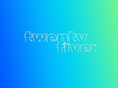 Twentyfiver. 25 brand logo madagascar number typography